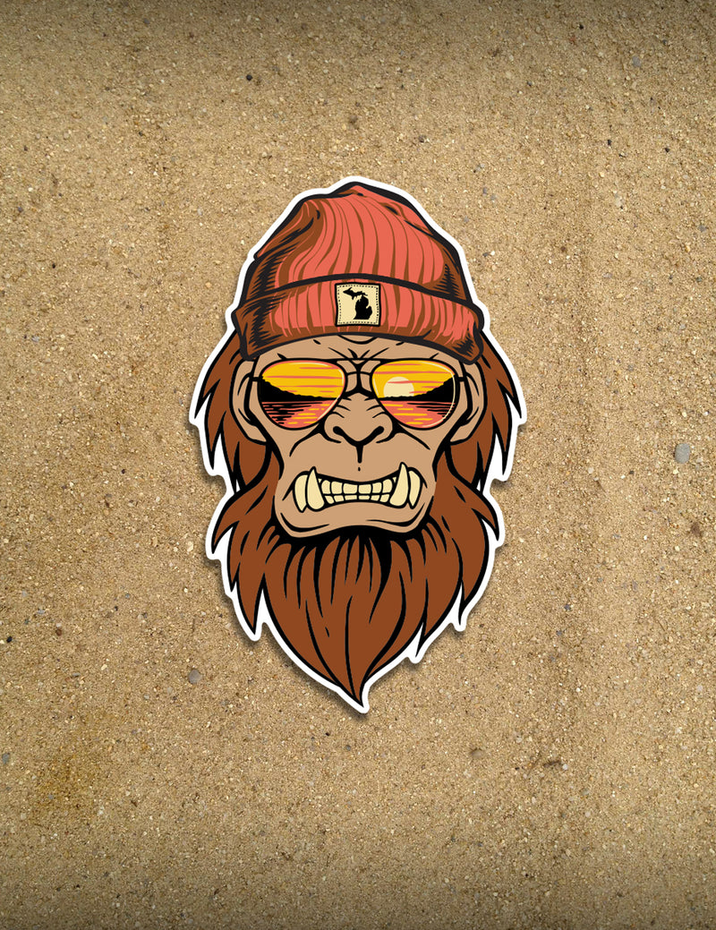 Bigfoot Head - 4" Sticker