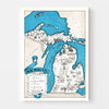Vintage Map of Michigan 1931