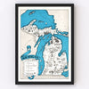 Vintage Map of Michigan 1931
