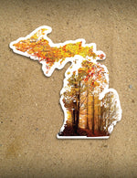 Autumn Leaves - 4" Michigan Sticker