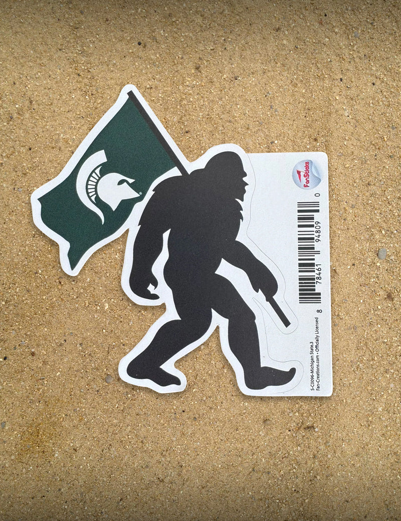 Bigfoot Michigan State Flag Sticker