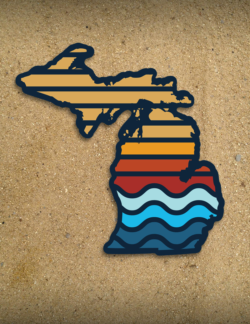 Color Bars - 4" Michigan Sticker