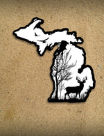 Deer in the Woods - 4" Michigan Sticker