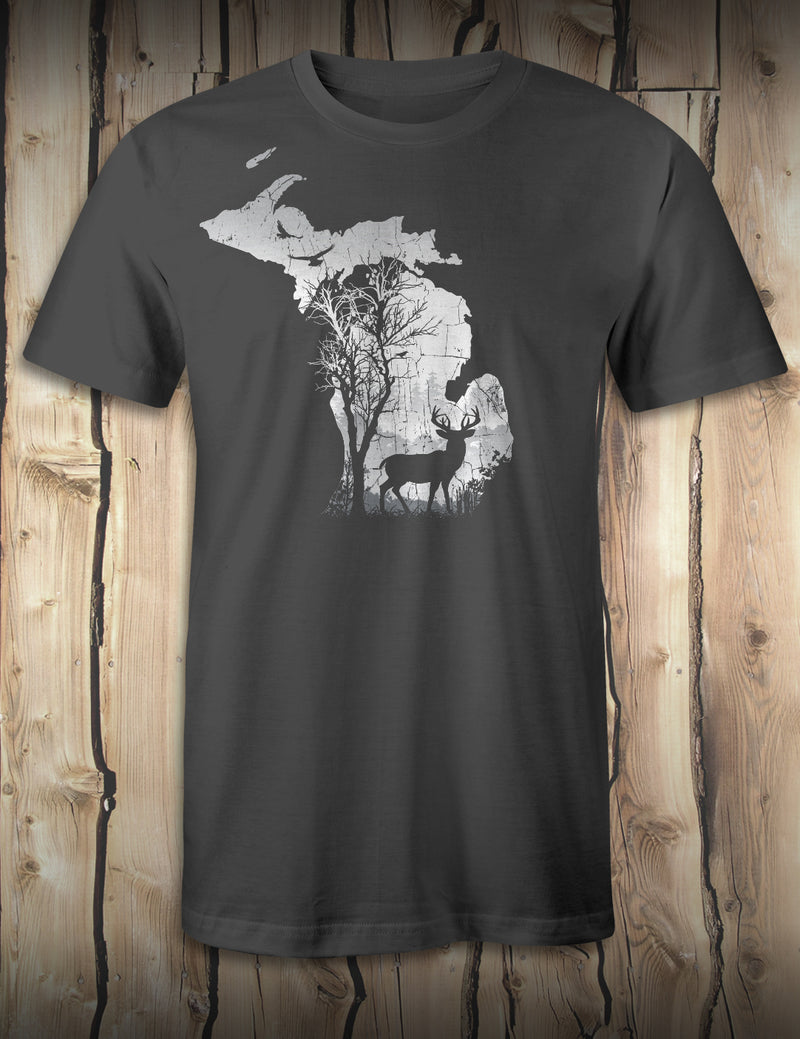 Deer in the Woods - Dark Gray