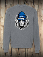 Lion Head - Unisex Crewneck Sweatshirt - Gray