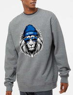 Lion Head - Unisex Crewneck Sweatshirt - Gray