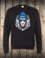 Lion Head - Unisex Crewneck Sweatshirt - Black