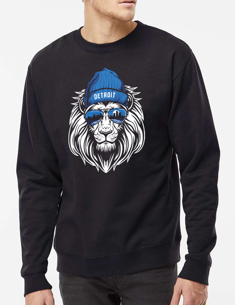 Lion Head - Unisex Crewneck Sweatshirt - Black