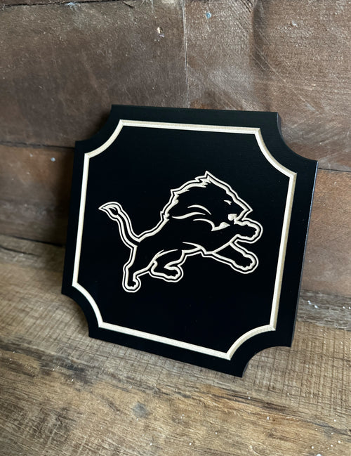 Detroit Lions  Carved Table Top