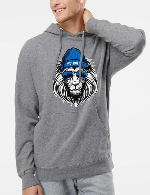 Lion Head - Unisex Hoodie - Gray