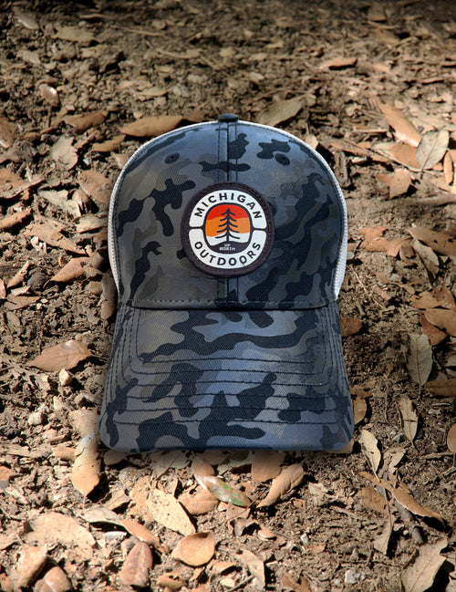 Tree Badge Trucker Cap - Black Camo