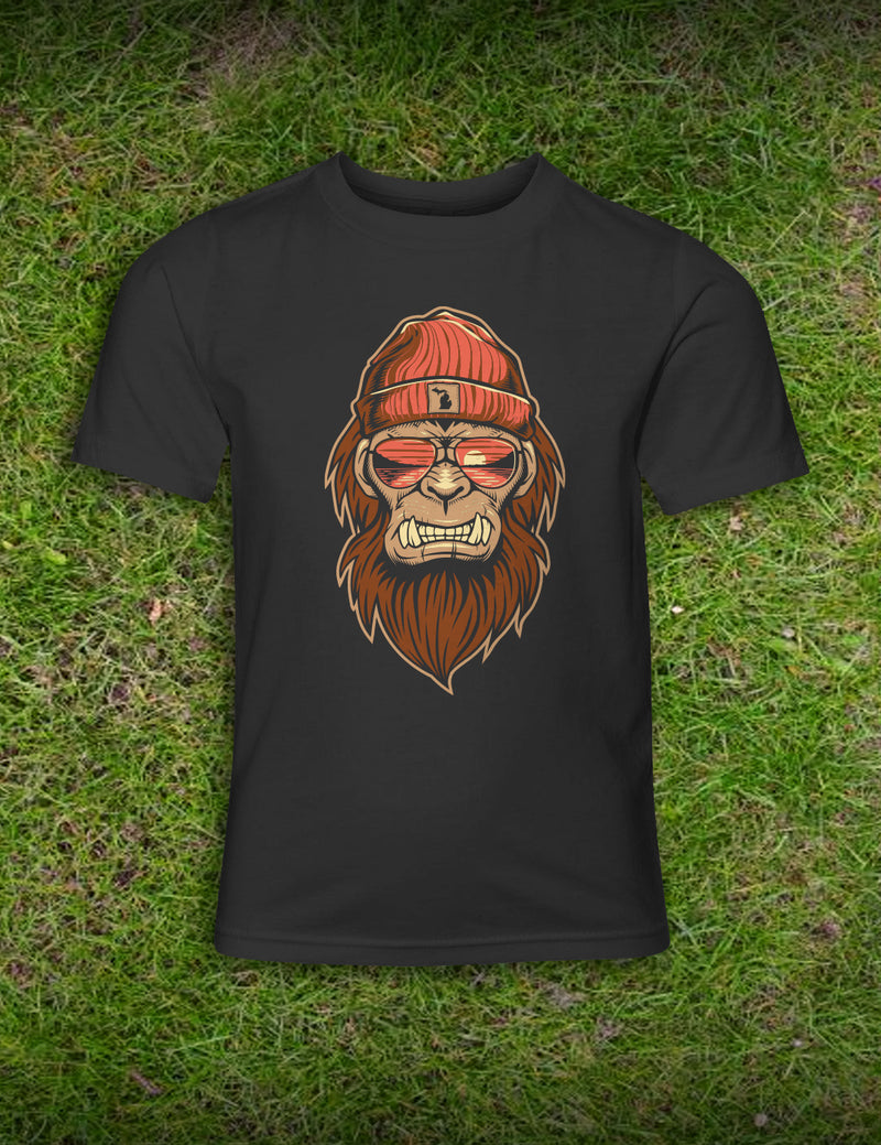 Bigfoot Head - Youth - Vintage Black