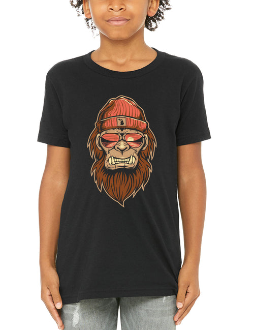 Bigfoot Head - Youth - Vintage Black