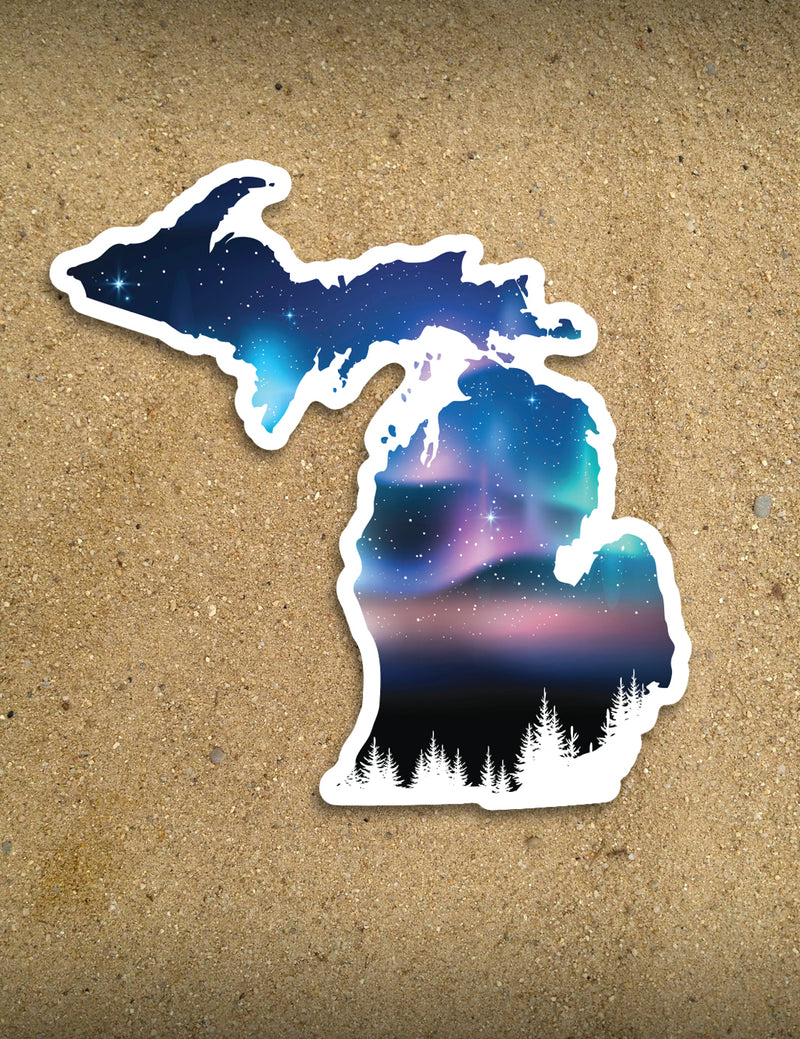 Northern Lights - 4" Michigan Sticker