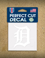 Detroit Tigers "Old English D"  - 4" Decal - White