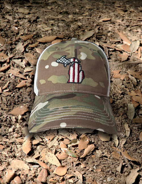 Old Glory Trucker Cap - Camo