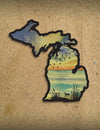 Sunset Birds - 4" Michigan Sticker