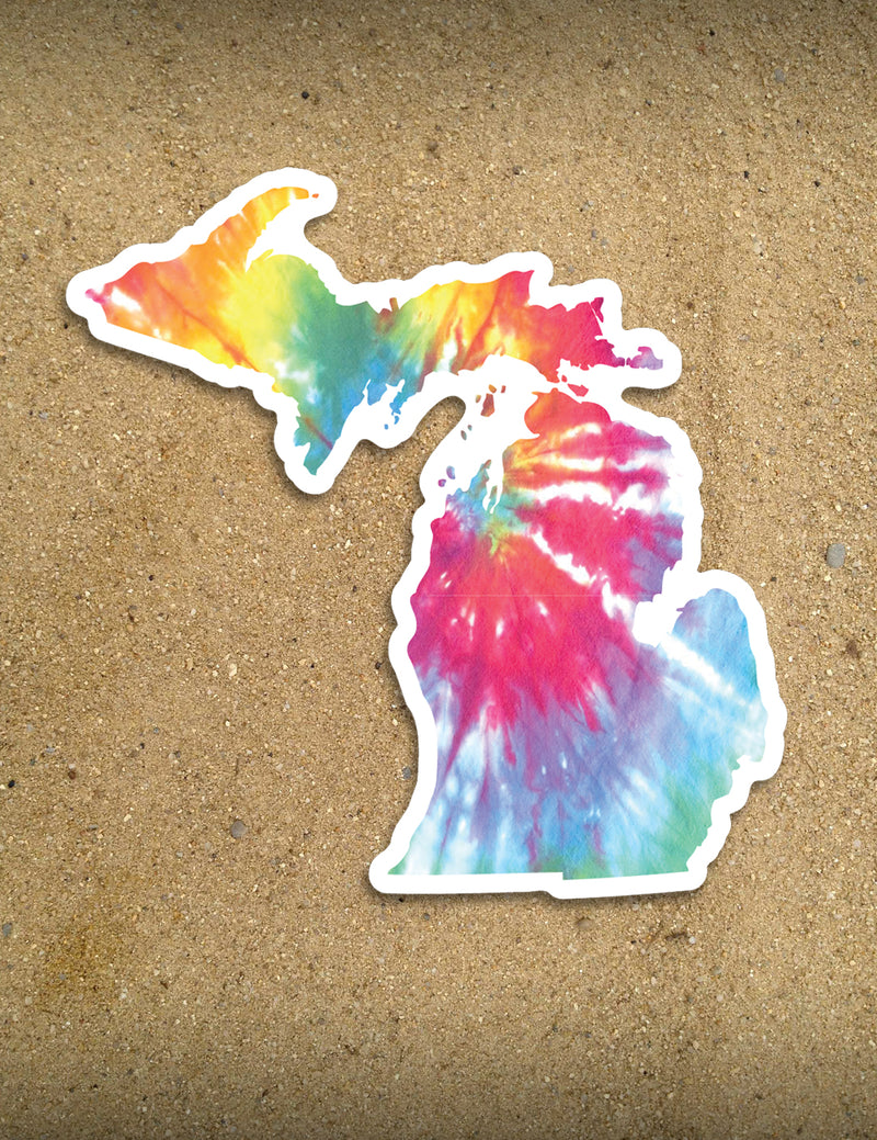 Tie-Dye - 4" Michigan Sticker