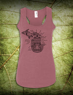 Yoga Hand - Women's Racerback Tank - Heather Mauve