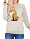 Autumn Leaves Unisex French Terry Sweatshirt - Oatmeal