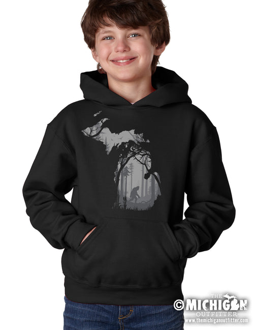 Bigfoot Forest - Youth Hoodie - Black