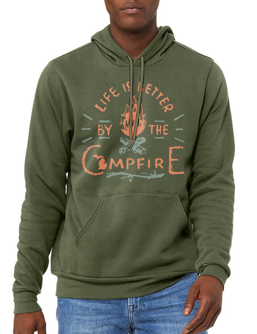 Campfire - Unisex Hoodie - Military Green