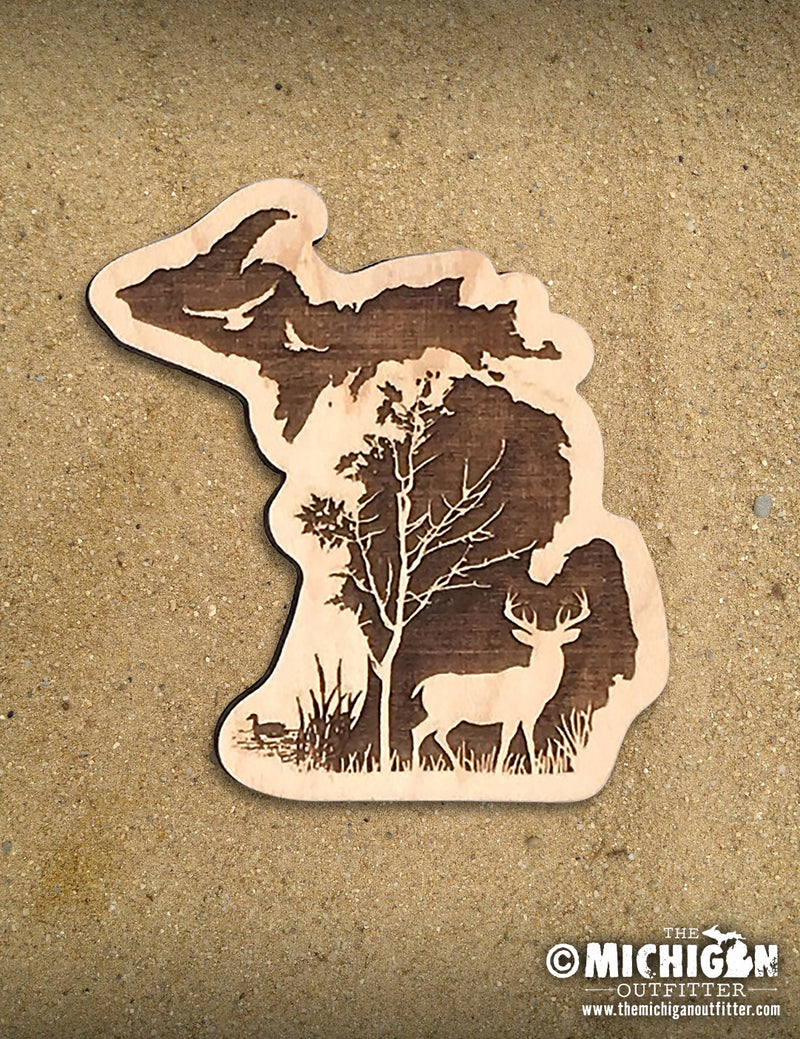 Wood Magnet - Deer In The Woods