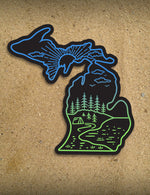 4" Michigan Sticker - Line Art