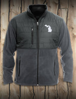 Men's Fleece Jacket - Charcoal Black