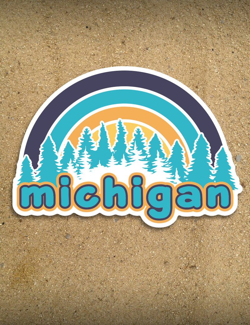 4" Michigan Sticker - Sun Rings
