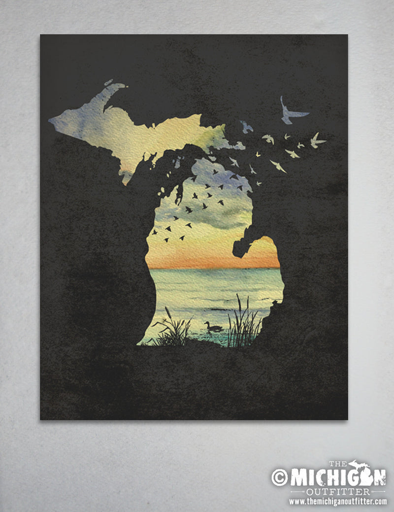 8" x 10" Print - Sunset Birds